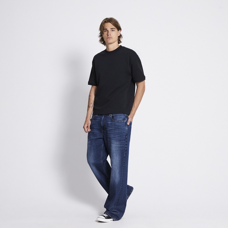 Boxy sweat tee "Gunnar" Black